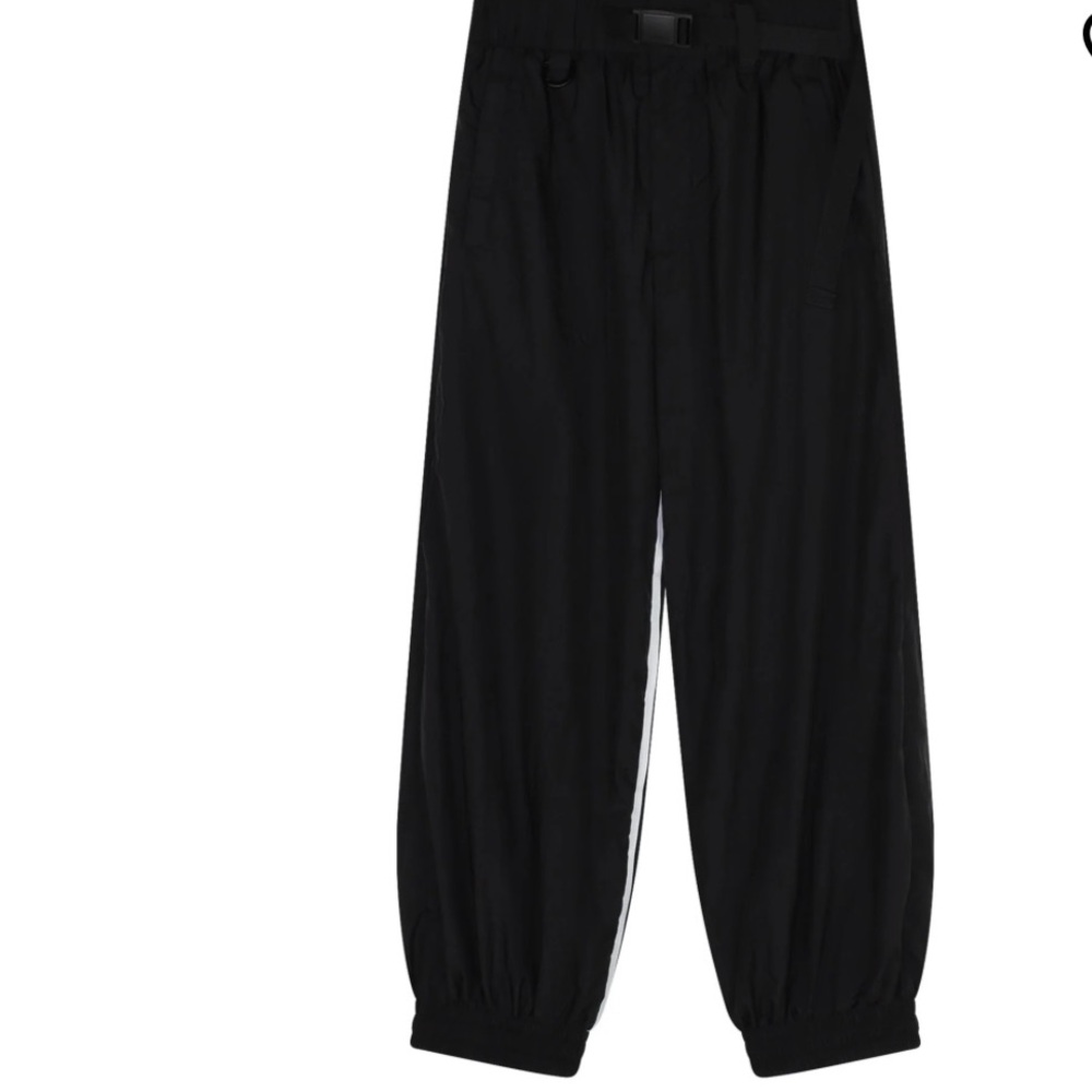 Y-3 Black Track Jogger Pants with Side Stripe